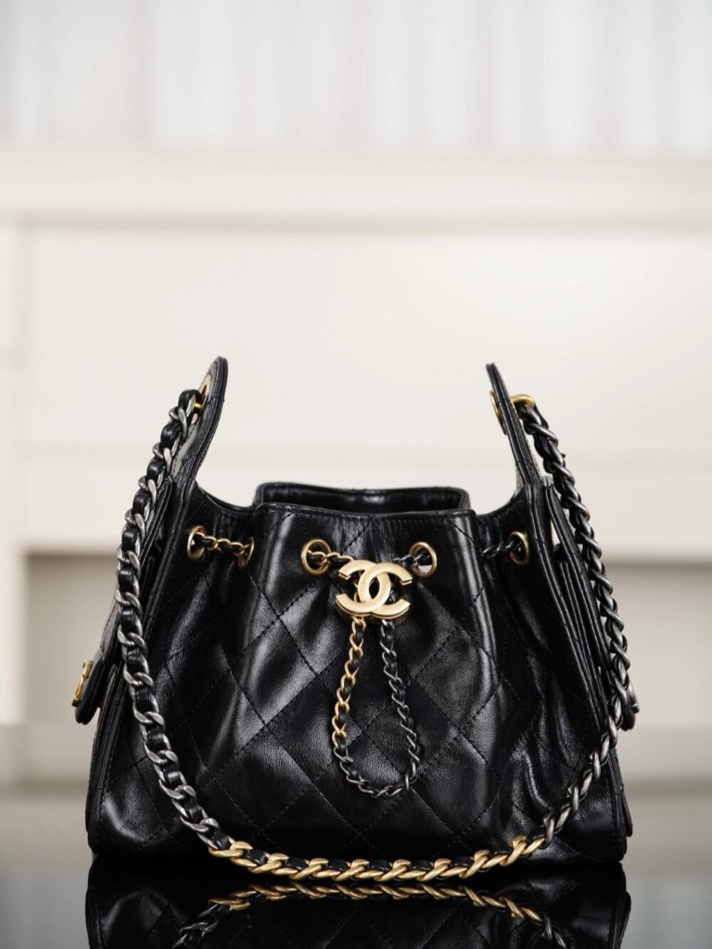 Chanel 25 Small Black Leather Handbag